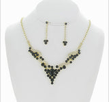 Rhinestone Necklace and Earring Set - All That Glitters - 3