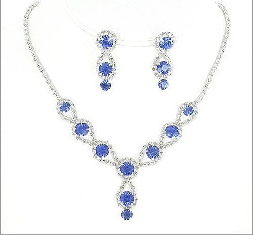 Formal Rhinestone Necklace And Earring Set All That Glitters