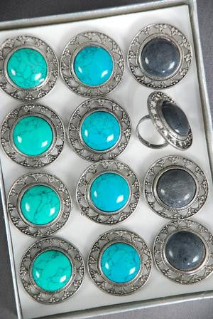 Antique Turquoise Adjustable Ring - All That Glitters