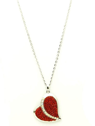 Red Stone Heart Necklace - All That Glitters