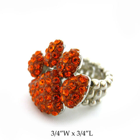 Paw Print Stretch Band Ring - All That Glitters
