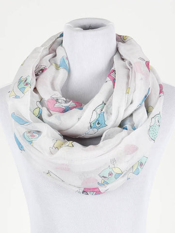 Owl Print Infinity Scarf - All That Glitters