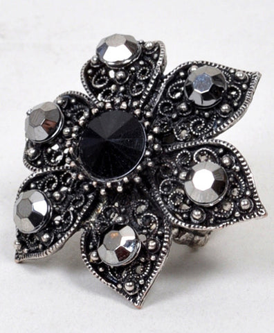 Stretch Ring Flower - All That Glitters
