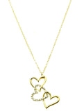 Stacked Heart Necklace - All That Glitters - 3