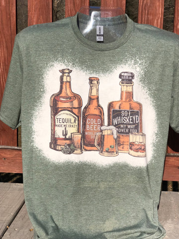 Bleached Whiskey, Beer T-Shirt