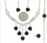 Formal Rhinestone And Flower Necklace Set - All That Glitters - 6