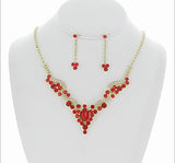 Rhinestone Necklace and Earring Set - All That Glitters - 2