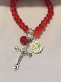 Cross and Coin Stretch Bracelet - All That Glitters - 2
