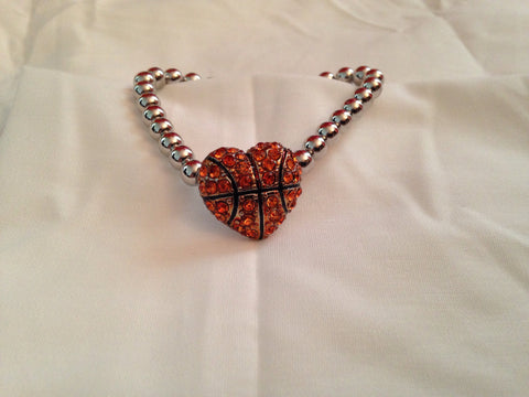 Basketball Heart Bracelet - All That Glitters