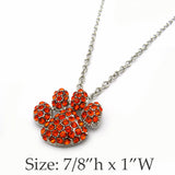 Rhinestone Paw Print Necklace - All That Glitters - 3
