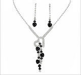 Formal Rhinestone Necklace And Earring Set - All That Glitters - 1