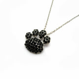 Rhinestone Paw Print Necklace - All That Glitters - 2