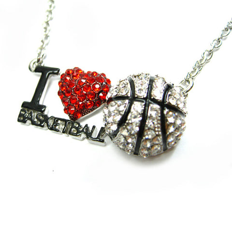 I Love Basketball Necklace - All That Glitters - 1