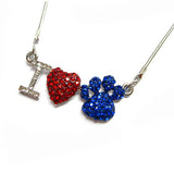 I Love Paw Print Necklace - All That Glitters - 2