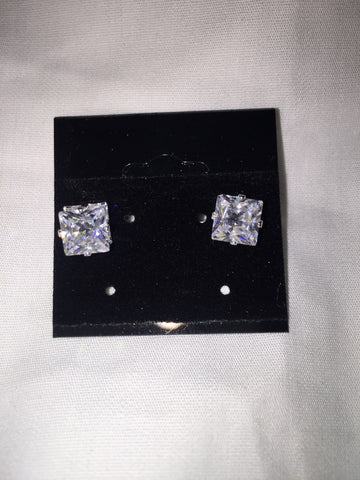 Square Post Earrings - All That Glitters - 1