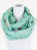 Dragonfly Print Infinity Scarf - All That Glitters - 3