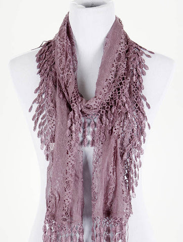 Lace Fringe Scarf - All That Glitters - 2