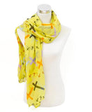 Oblong Cross Print Scarf - All That Glitters - 2