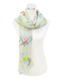 Oblong Cross Print Scarf - All That Glitters - 6