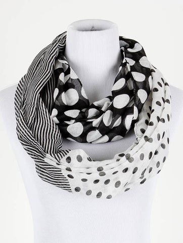 Polka dot and Stripes Infinity Scarf - All That Glitters - 1