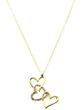 Stacked Heart Necklace - All That Glitters - 4