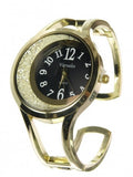 Floating Crescent Crystal Trim Bangle Watch - All That Glitters - 2