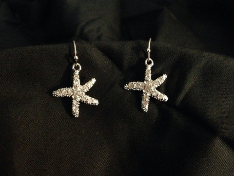 Starfish With Stone Earrings - All That Glitters