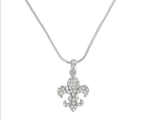 Fleur De Lis 2 cm Necklace - All That Glitters