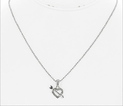 Crystal Heart and Arrow Necklace - All That Glitters